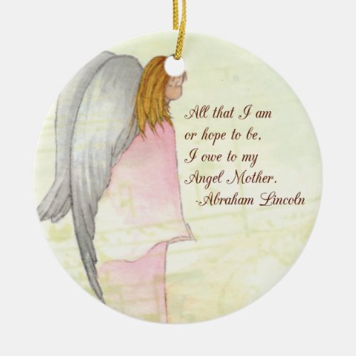 Mothers Day Angel Religious Ceramic Ornament