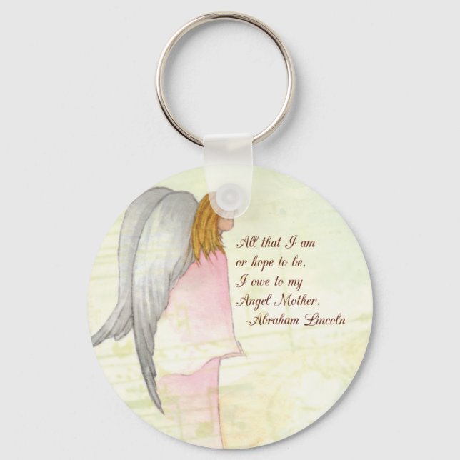 Mother's Day Angel Religious Keychain (Front)