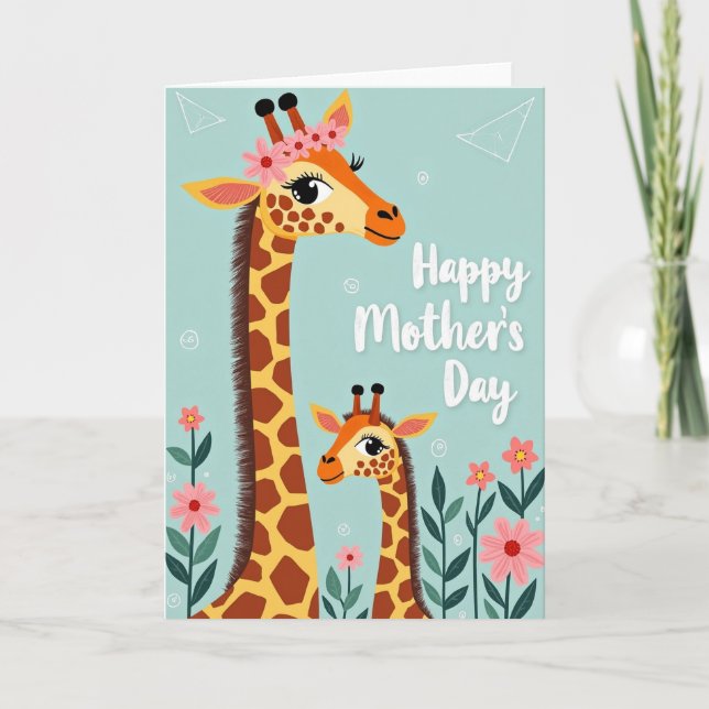 Mothers Day Animal Art Card (Front)