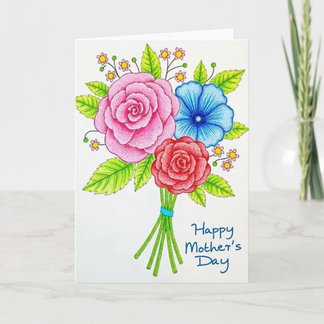 Mothers Day Art Illustration Card (Front)