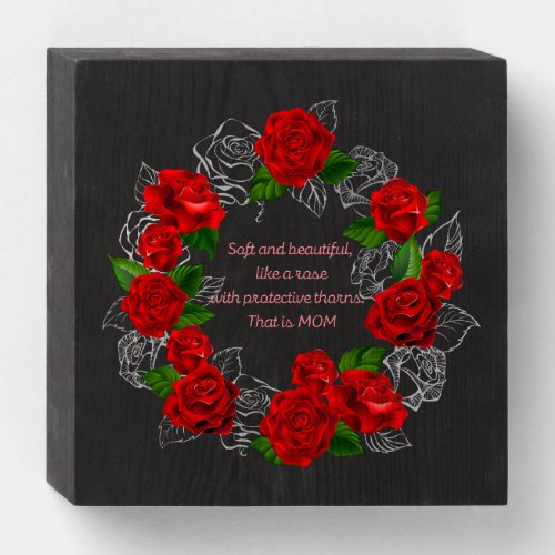 Mothers day art wooden box sign