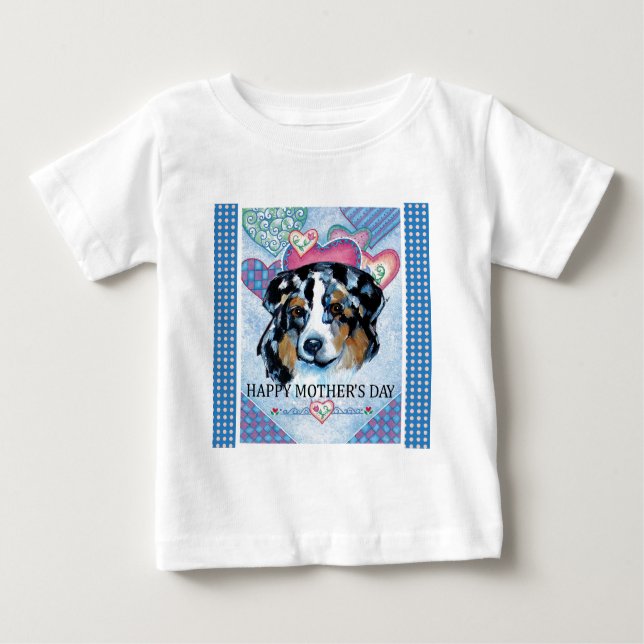 MOTHER'S DAY AUSTRALIAN SHEPHERD BABY T-Shirt (Front)