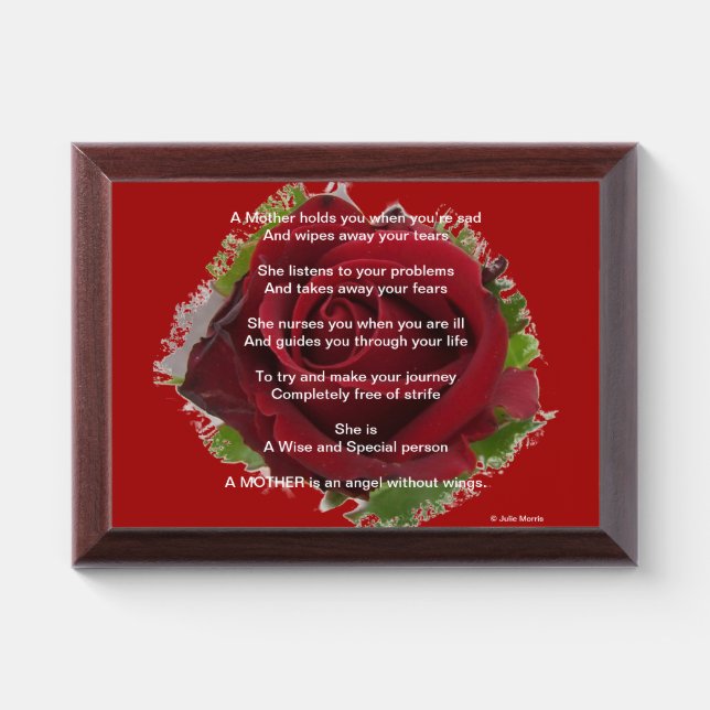 Mother's Day Award Plaque (Horizontal)