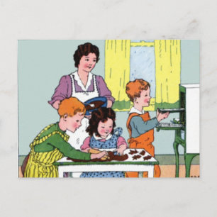 Mothers Day Baking with Mom Postcard