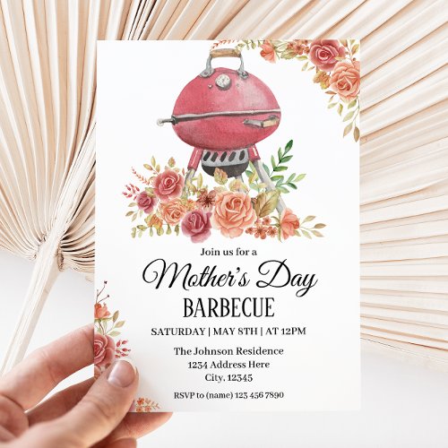 Mothers Day Barbecue Invitation