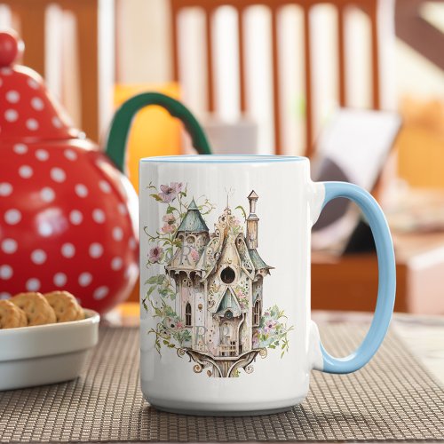 Mothers Day Beautiful Victorian Style Birdhouse  Coffee Mug