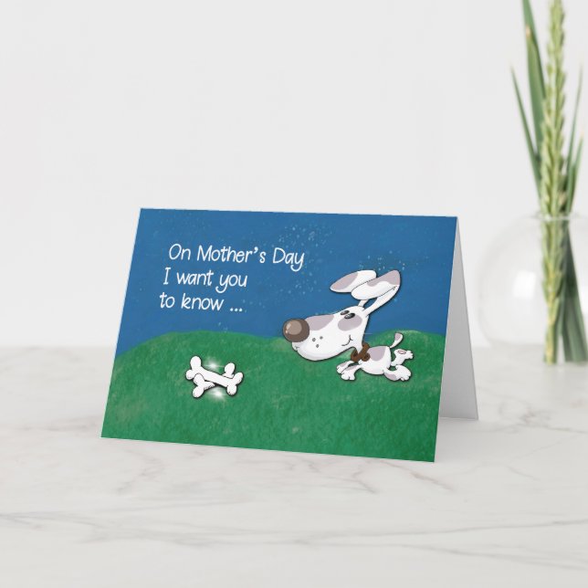 Mother's Day Best Doggone Mom Card (Front)