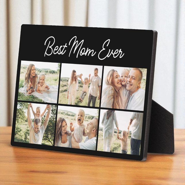 Mother's Day Best Mom Ever Custom 6 Photo Collage Plaque (Creator Uploaded)