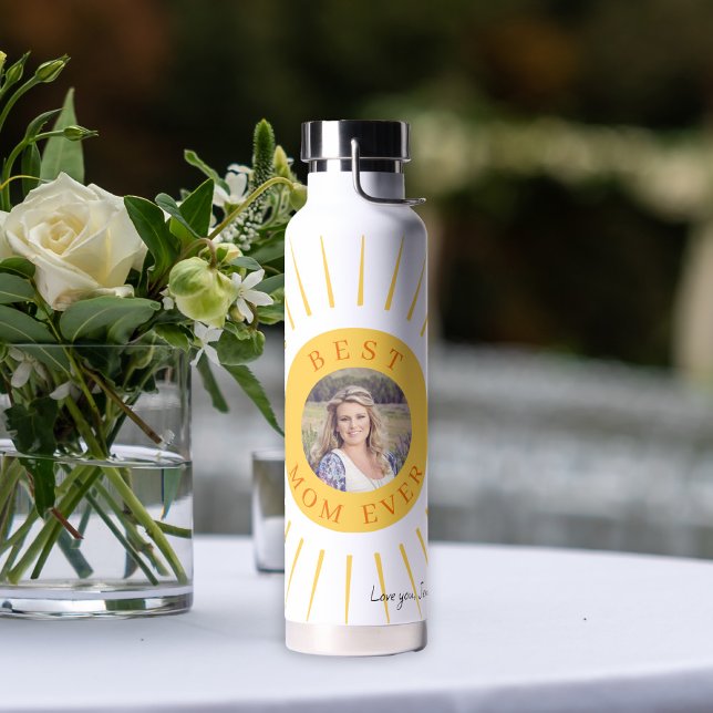 Mother's Day best mom ever custom photo love you Water Bottle (Creator Uploaded)