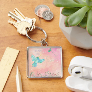 Mothers Day Best Mom Ever , Cute Blue Bird Keychain