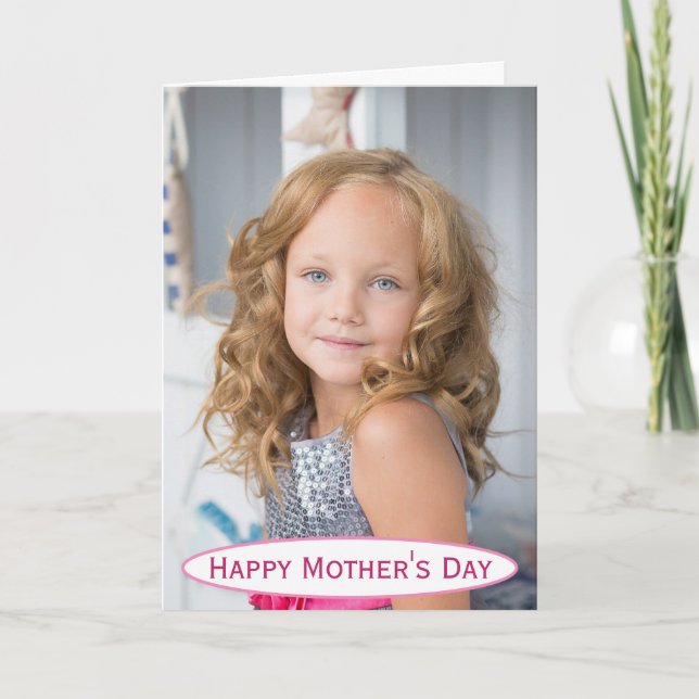 Mother's Day Best Mom Ever Kids Photo Card (Front)