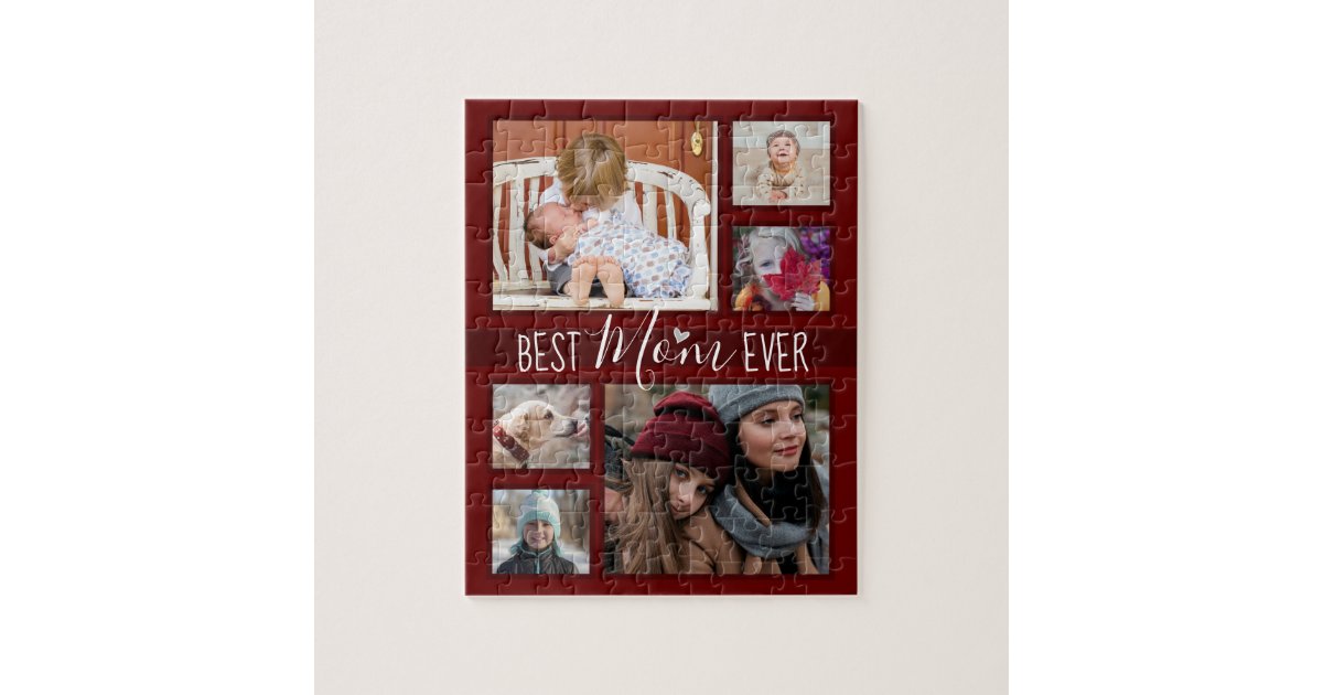 Mother's Day Best Mom Ever Mulit Photo Jigsaw Puzzle | Zazzle