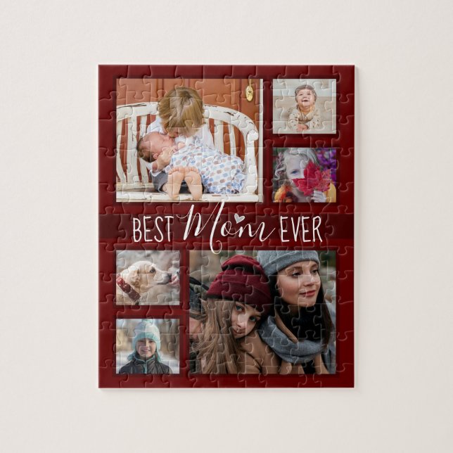 Mother's Day Best Mom Ever Mulit Photo Jigsaw Puzzle (Vertical)