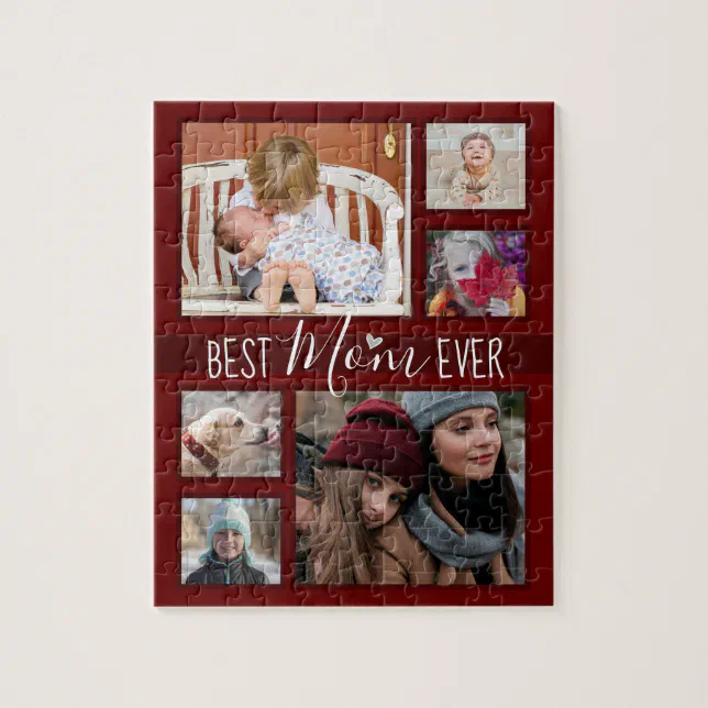 Mother's Day Best Mom Ever Mulit Photo Jigsaw Puzzle | Zazzle