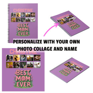 Mother's Day Best Mom Ever Photo Collage Keepsake Notebook