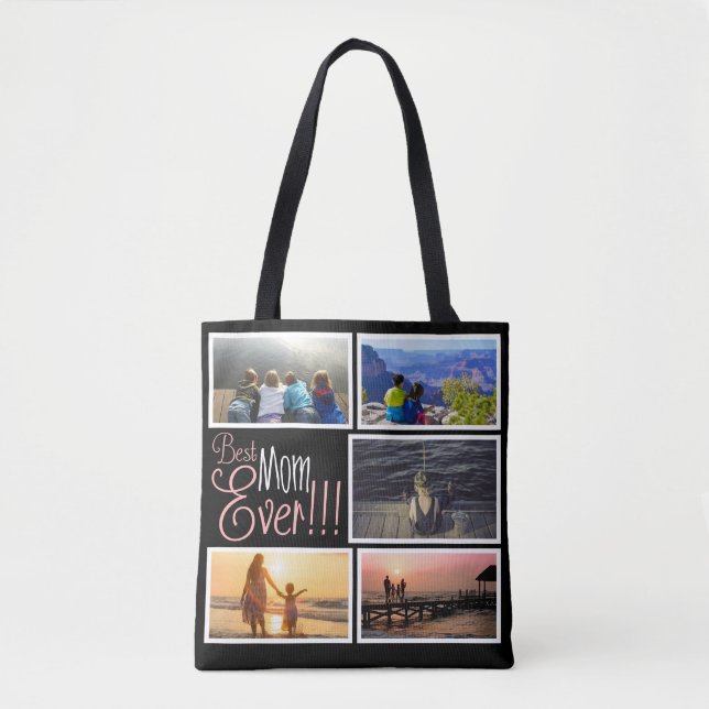 Mother's Day Best Mom Ever Photo Tote Bag (Front)