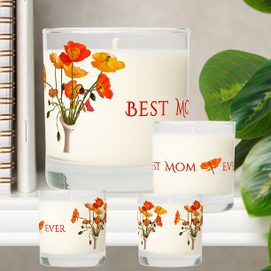 Mother's Day Best Mom Ever Poppy Photo Gift Scented Candle