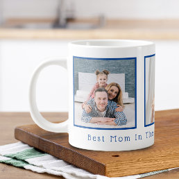 Mother&#39;s Day Best Mom In The World Multi Photo Giant Coffee Mug