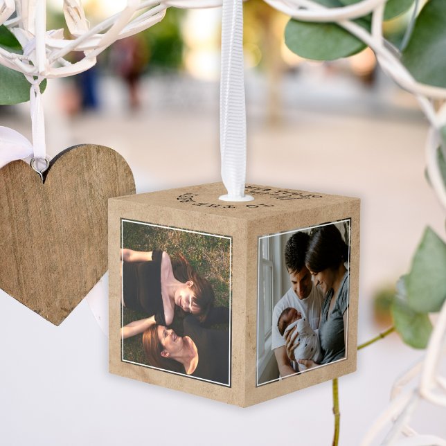 Mother's Day Best Mother Photo Memories Cube Ornament (Creator Uploaded)