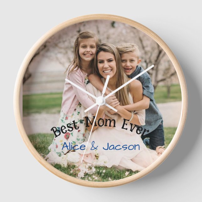 Mother's day best mum wall clock  (Front)