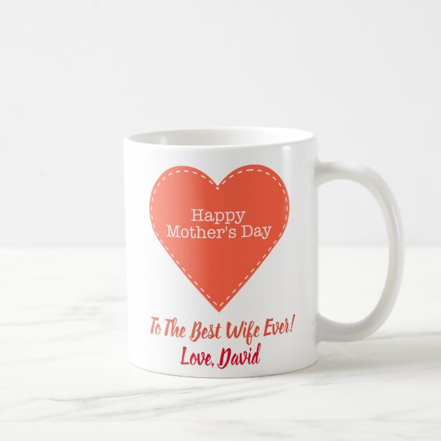 Mother's Day Best Wife Mom Ever Two Photos Coffee Mug (Right)