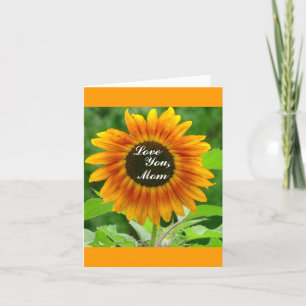 MOTHER'S DAY/ BIG SUNFLOWER / LOVE YOU, MOM CARD