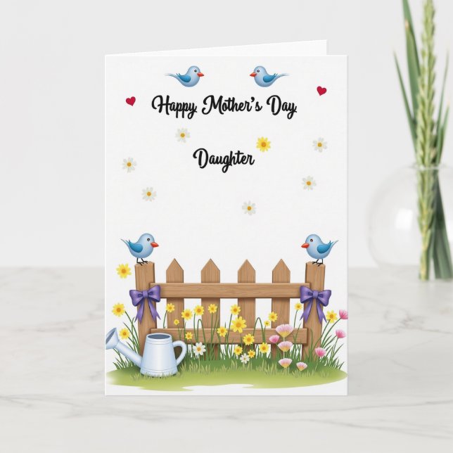 Mothers Day Birds Illustration Card (Front)