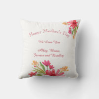 Mother's Day / Birthday Custom Photo Throw Pillow