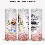 Mother's Day Birthday To Mom Thermal Tumbler<br><div class="desc">Features a mother,  and daughter,  on a pretty,  pink and silver glitter,  background.
Successful Mothers are Not the ones that have never struggled.
They are the ones that never gave up,  despite the struggles.</div>