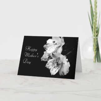 Mother's Day Black and White Lily Greeting Card