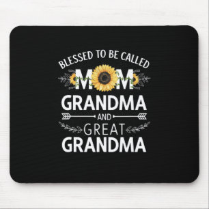 Mother's Day Blessed To Be Called Mom Grandma Grea Mouse Pad