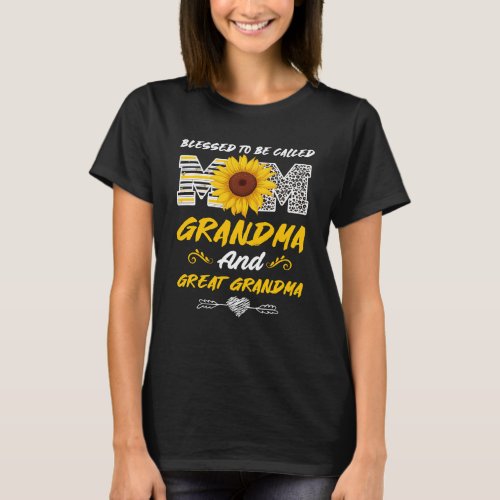 Mothers Day _ Blessed to be called mom grandma T_Shirt