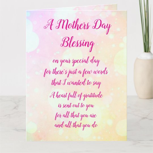 Mothers Day Blessing Greeting Card