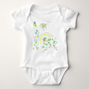 Mother's Day Blue Love Birds Baby Bodysuit