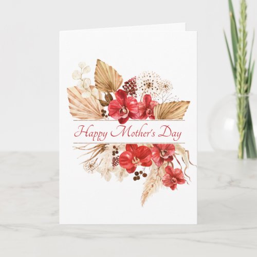 Mothers Day Boho Floral  Card