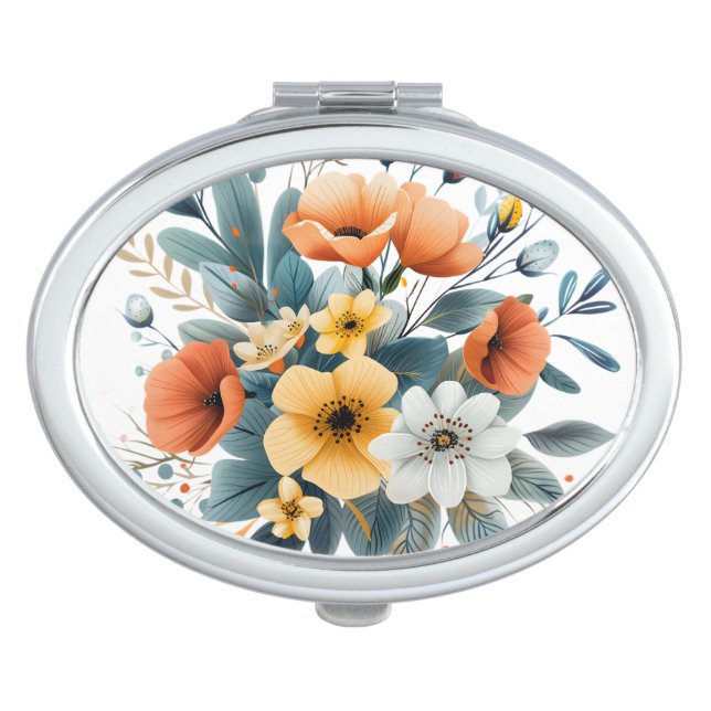 Mother's Day Boho Flowers Clipart-61983 Compact Mirror (Front)