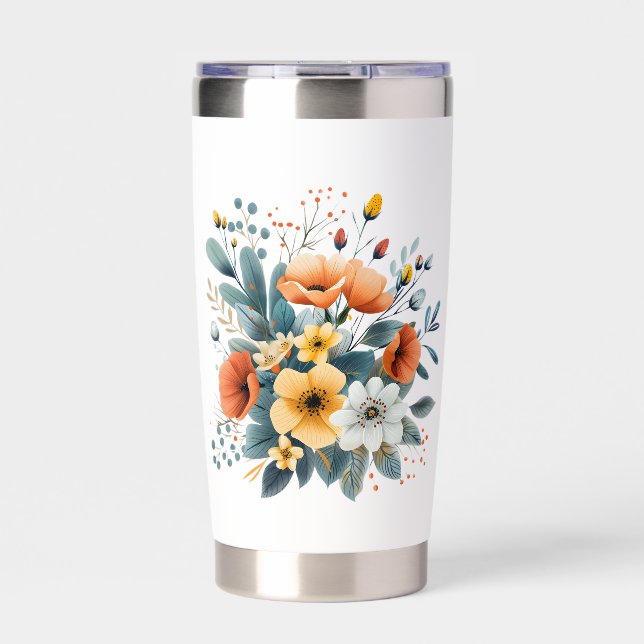 Mother's Day Boho Flowers Clipart-61983 Insulated Tumbler (Front)