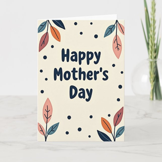 Mothers Day Botanical Art Card (Front)