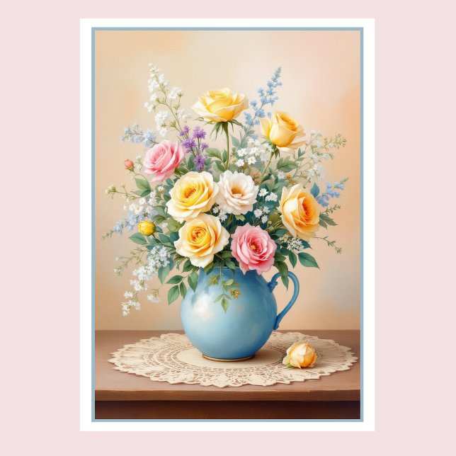 Mother's Day Bouquet of Roses & Wildflowers Card (Creator Uploaded)