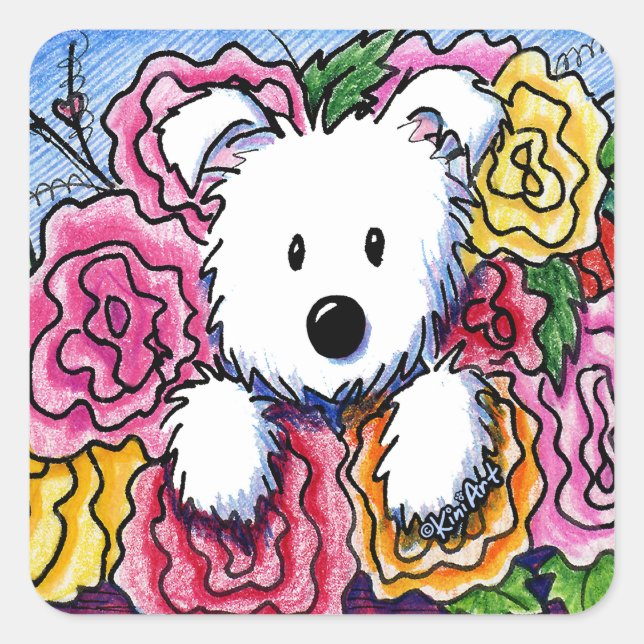 Mothers Day Bouquet Square Sticker (Front)