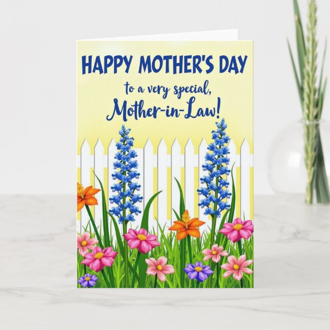 Mothers Day Bright Blossom Art Card (Front)
