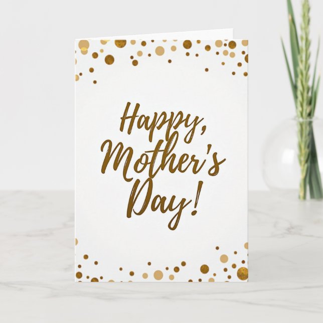 Mothers Day Bronze Script Card (Front)