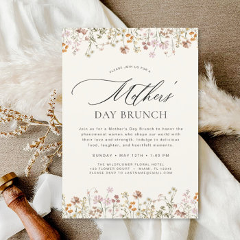 Mother's Day Brunch Boho Terracotta  Invitation by Hot_Foil_Creations at Zazzle