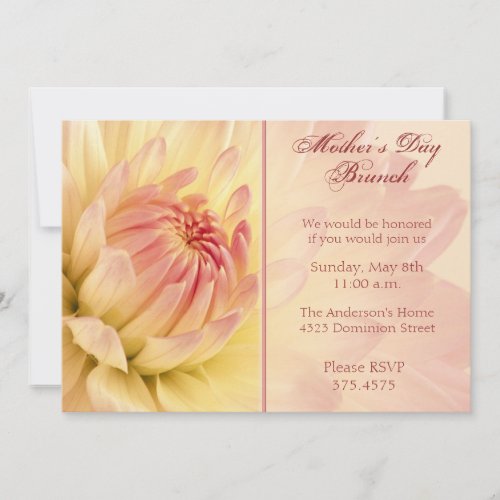 Mother's Day Brunch Dahlia Invitation