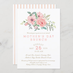 Mother's Day Brunch Floral Watercolor Invitation
