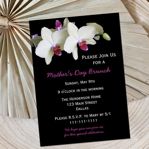 Mothers Day Brunch Invitation - Orchids for Mother