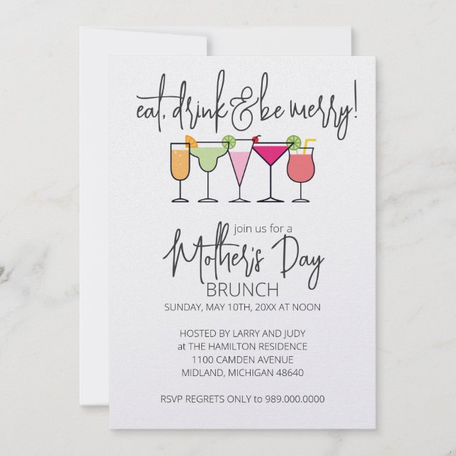Mother's Day Brunch Invitations (Front)