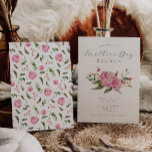 Mother's Day Brunch | Pink Flowers Invitation<br><div class="desc">Elegant Mother's Day celebration invitation featuring watercolor illustration of pink peony flowers.</div>