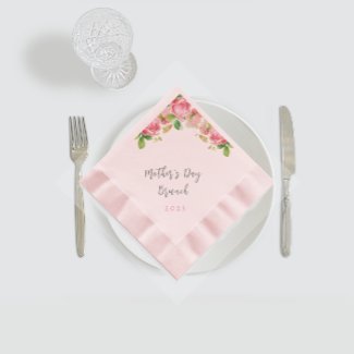 Mother's Day   Brunch  - pink  roses -pink
