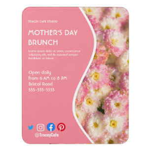 Mother's day brunch poster flyer Door Sign